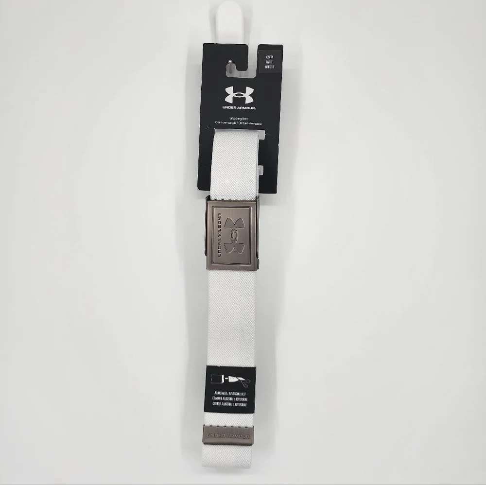 Under Armour NWT Webbing Belt Golf White Men's One Size Adjustable